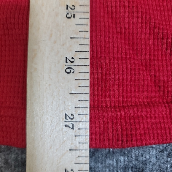 Polo Ralph Lauren Men Thermal Long Sleeve Shirt Red Waffle Knit Crewneck Size S - Picture 9 of 9